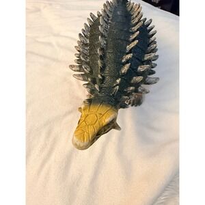 Toy Major 2005 Ankylosaurus Dinosaur Figure Soft Spiked Armored Green Orange 15"
